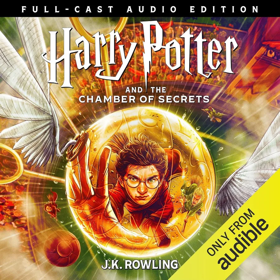 Harry Potter and the Chamber of Secrets (Harry Potter, Book 2) by J.K. Rowling audiobook cover