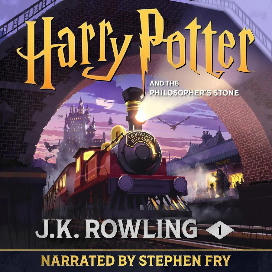 Harry Potter and the Sorcerer's Stone by J.K. Rowling audiobook cover