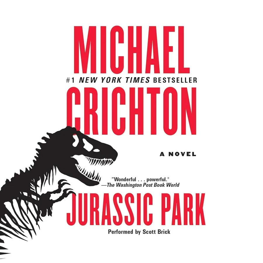 Jurassic Park by Michael Crichton audiobook cover