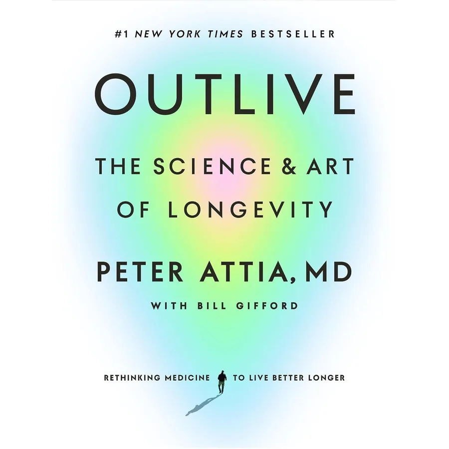 Outlive: The Science and Art of Longevity by Peter Attia MD audiobook cover