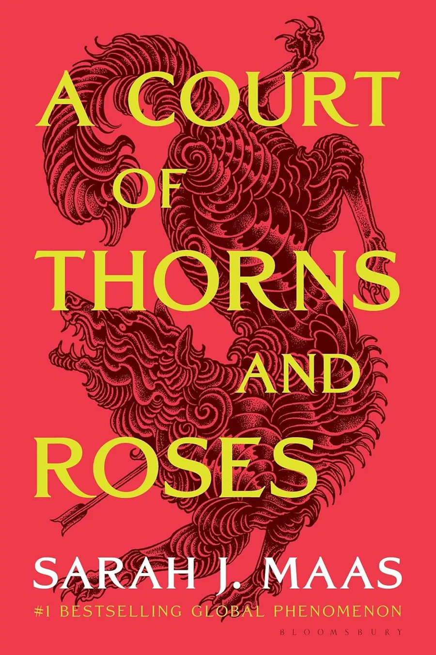 A Court of Thorns and Roses by Sarah J. Maas book cover for the Book of the Day romantasy book review