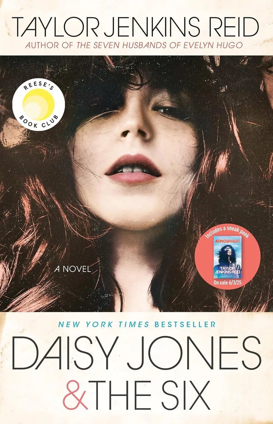 Daisy Jones & The Six by Taylor Jenkins Reid book cover for the Book of the Day literary fiction book review