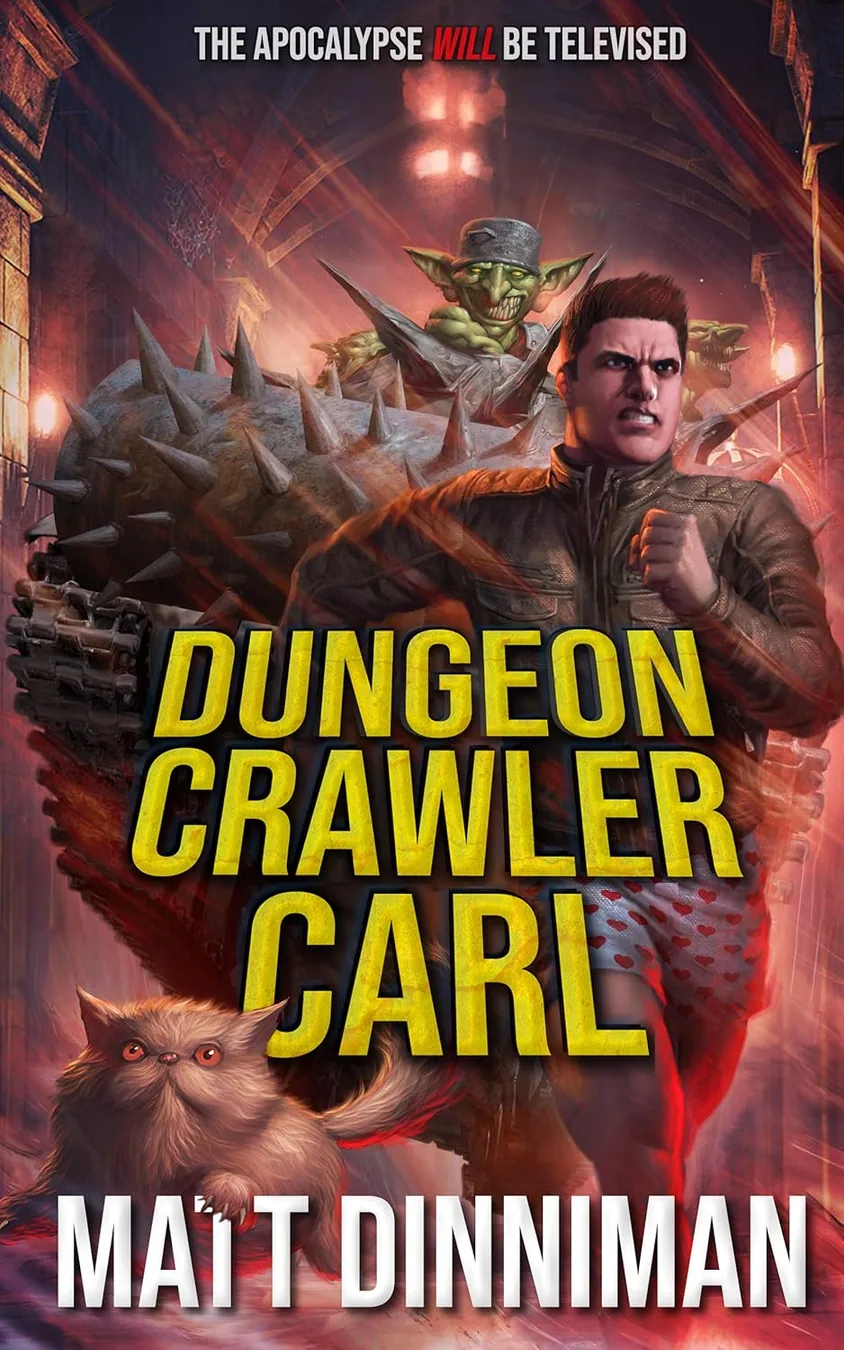 Dungeon Crawler Carl by Matt Dinniman book cover for the Book of the Day fantasy book review