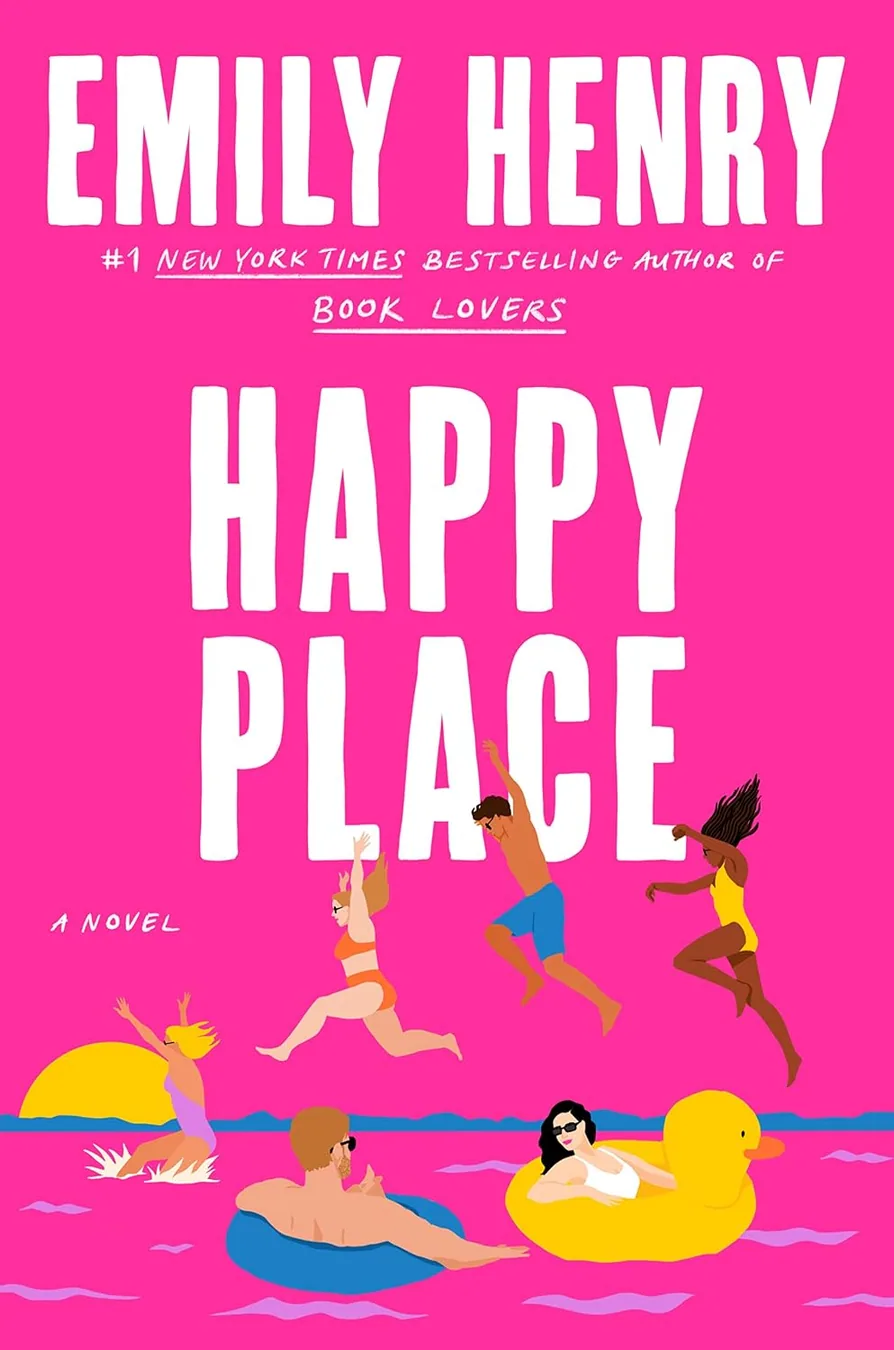 Happy Place by Emily Henry book cover for the Book of the Day romantic comedy book review