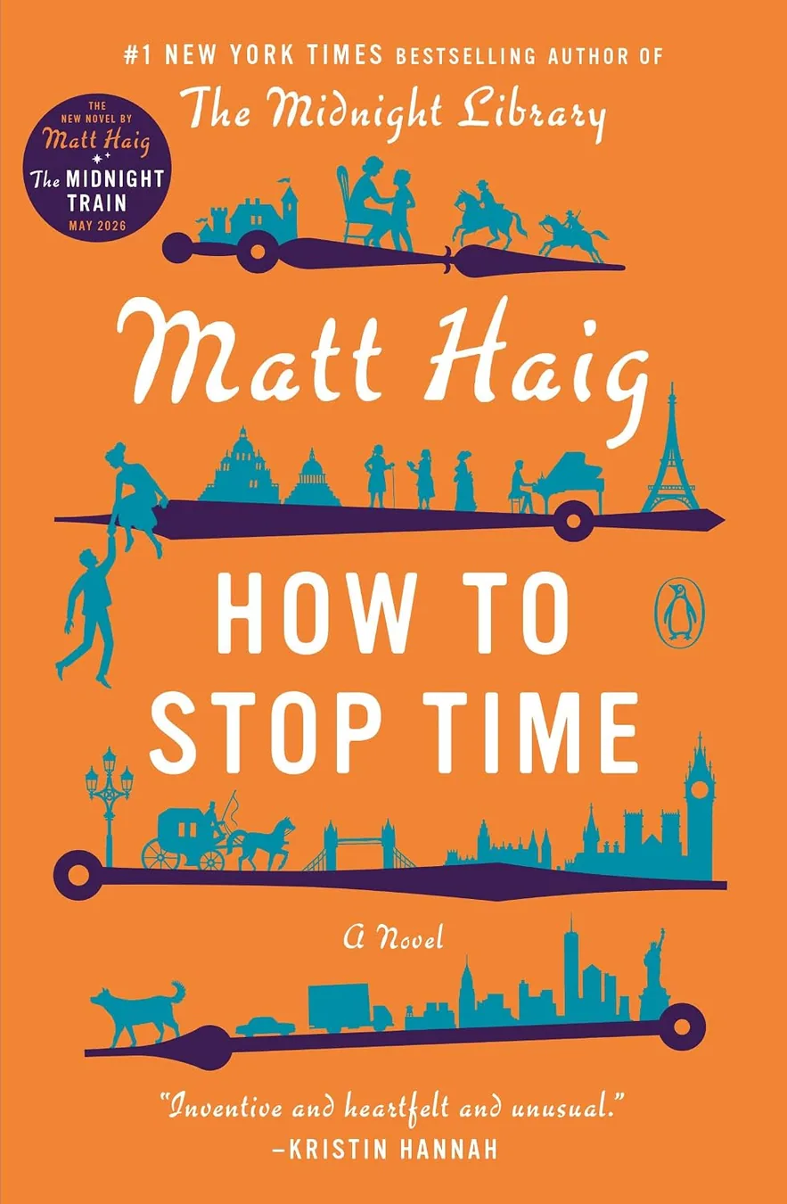 How to Stop Time by Matt Haig book cover for the Book of the Day literary fiction book review