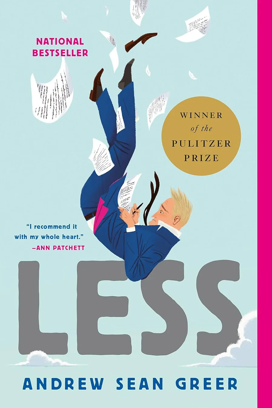 Less by Andrew Sean Greer book cover for the Book of the Day satire book review