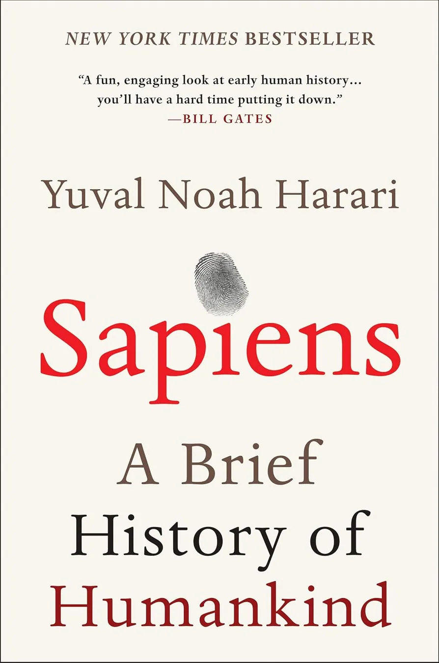 Cover of Sapiens by Yuval Noah Harari