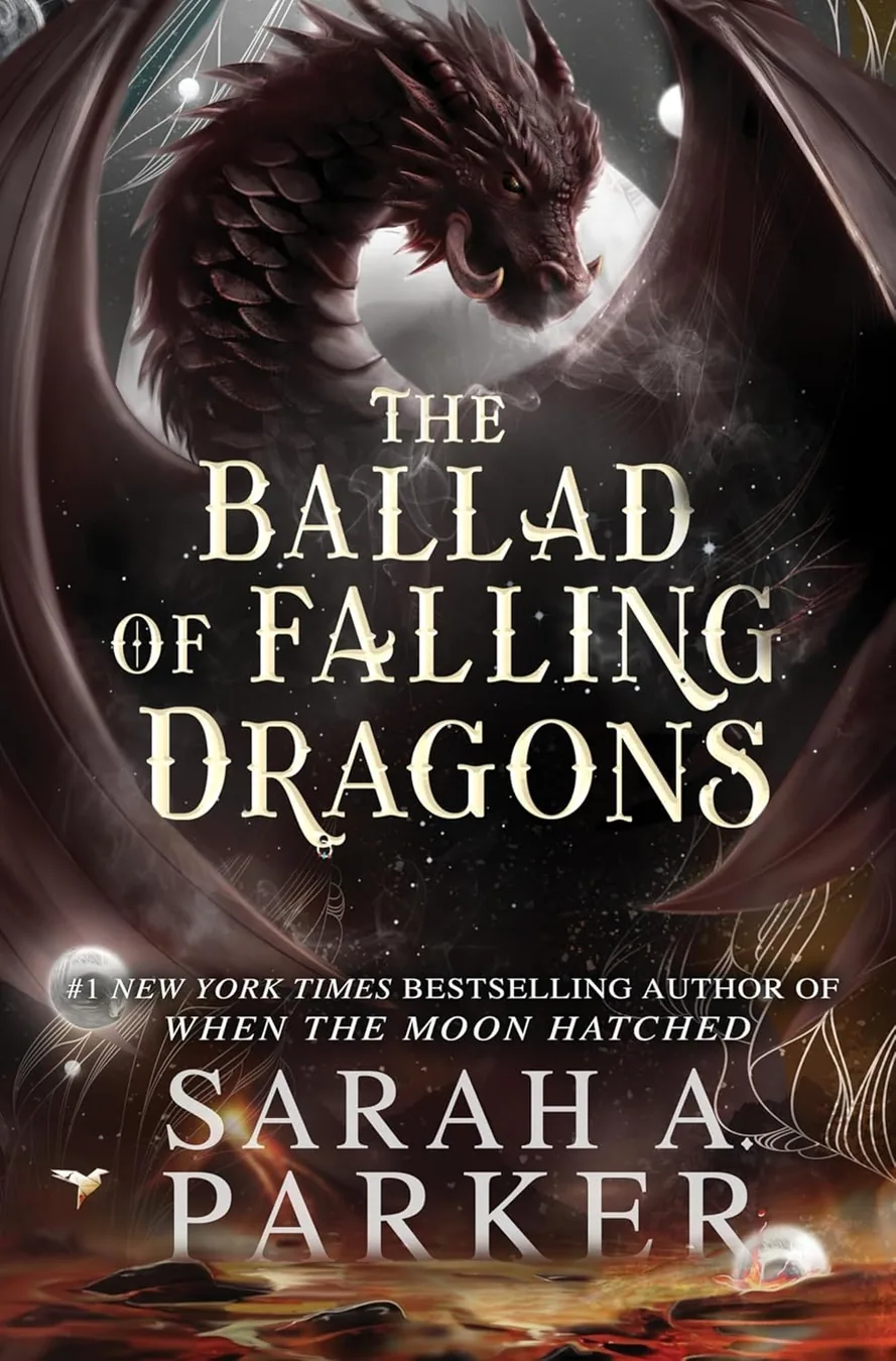 The Ballad of Falling Dragons by Sarah A. Parker book cover for the Book of the Day romantasy book review
