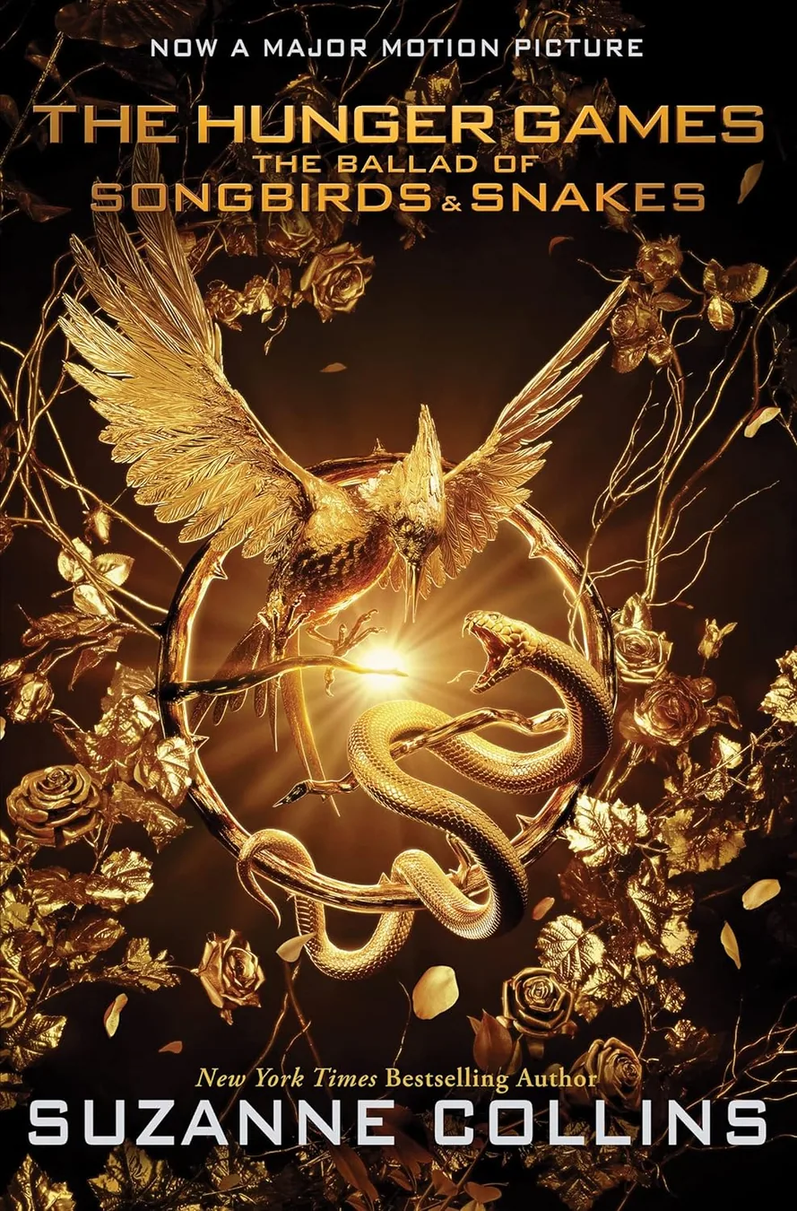 The Ballad of Songbirds and Snakes by Suzanne Collins book cover for the Book of the Day dystopian book review