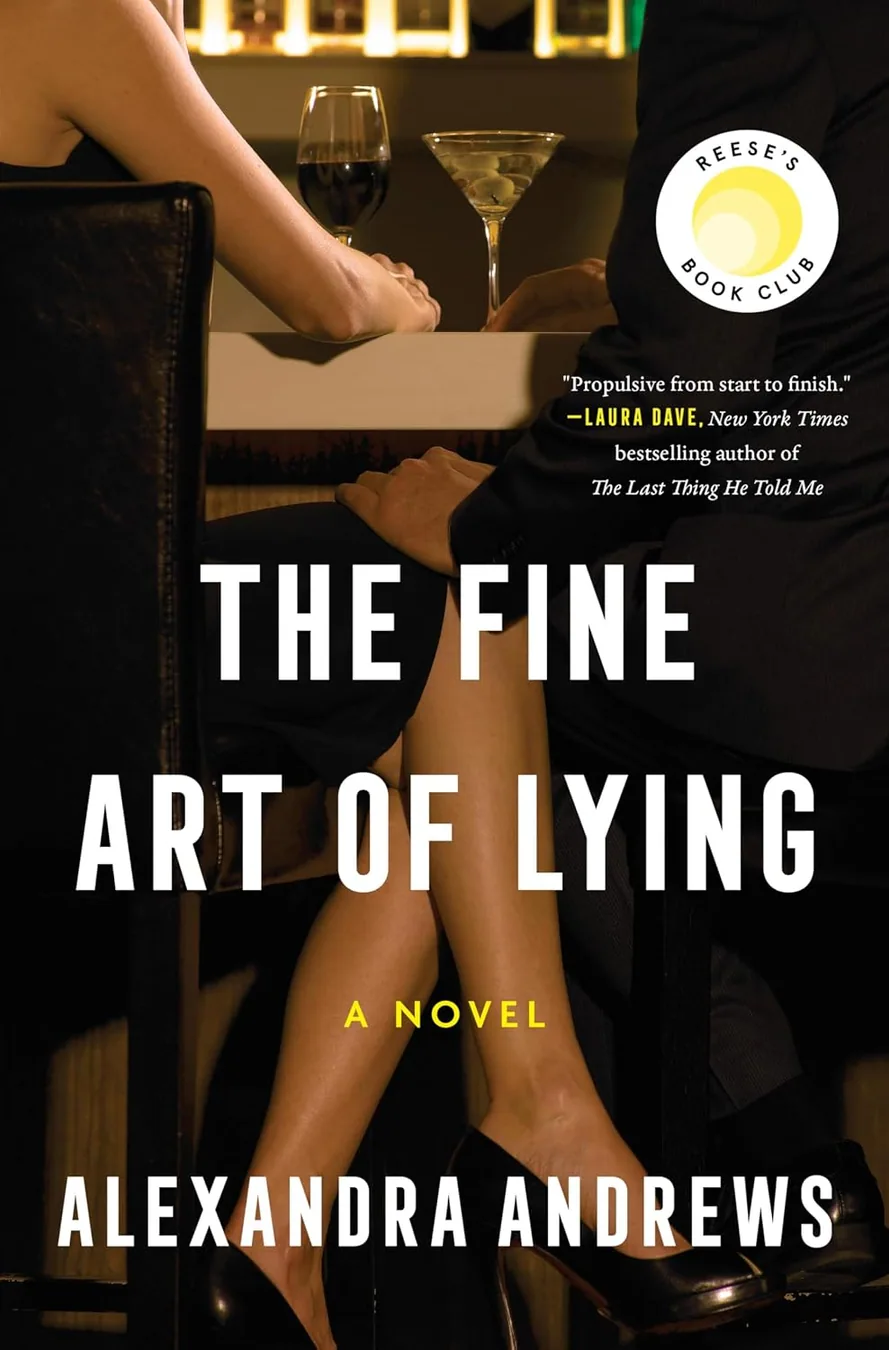The Fine Art of Lying by Alexandra Andrews book cover for the Book of the Day mystery book review
