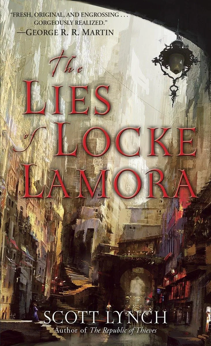The Lies of Locke Lamora (The Gentleman Bastard Sequence) by Scott Lynch book cover for the Book of the Day fantasy book review