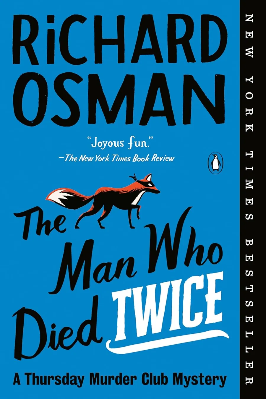 The Man Who Died Twice by Richard Osman book cover for the Book of the Day cozy mystery book review