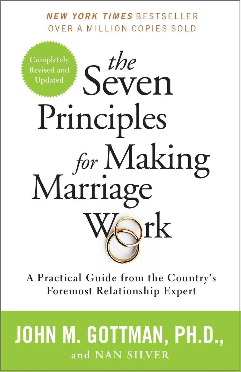 The Seven Principles for Making Marriage Work: A Practical Guide from the Country's Foremost Relationship Expert by John Gottman PhD book cover for the Book of the Day relationships book review