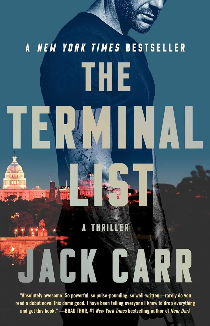 The Terminal List: A Terminal List Thriller by Jack Carr book cover for the Book of the Day thriller book review